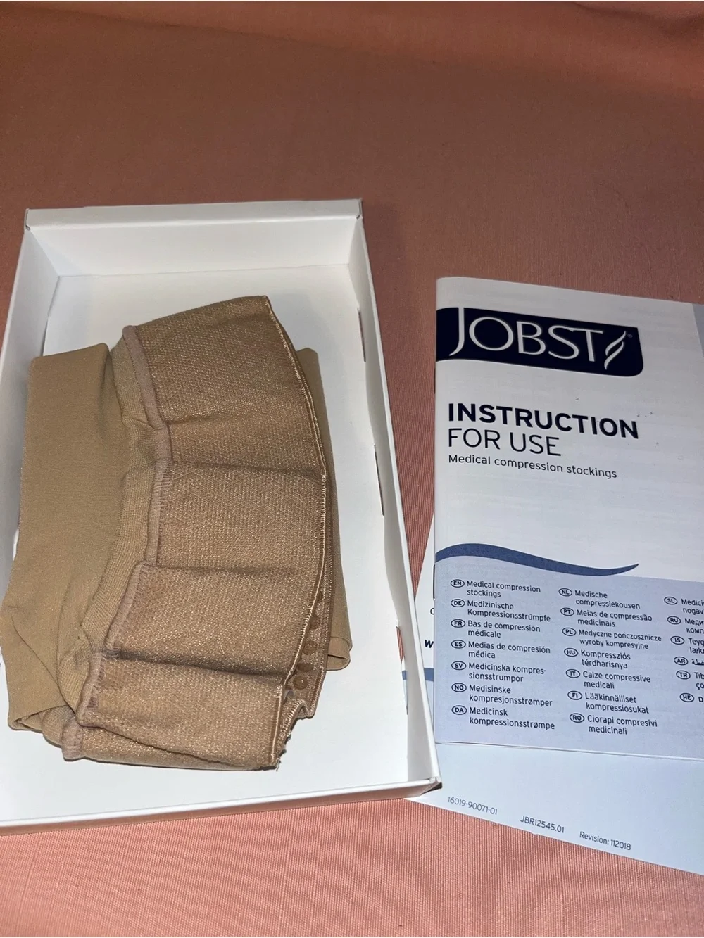 JOBST Ultra Sheer Medical Compression Stockings Natural size Large thigh high